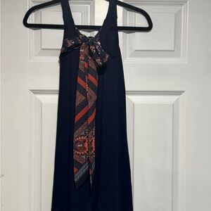 Francesca's Collections Navy and Orange Mini Dress